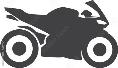 Motorcycle or motobike Icon. Sportbike sign isolated on white background. vector eps file