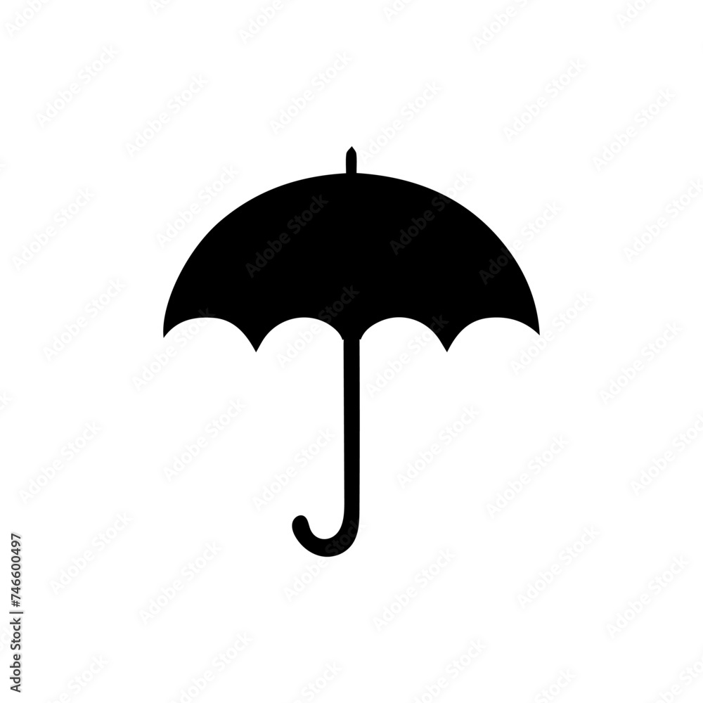Umbrella icon. Simple illustration of umbrella vector icon for web. Rain protection symbol. Flat design style. Umbrella icon. Simple illustration of umbrella vector icon for web. Rain protection symbol. Flat design style.