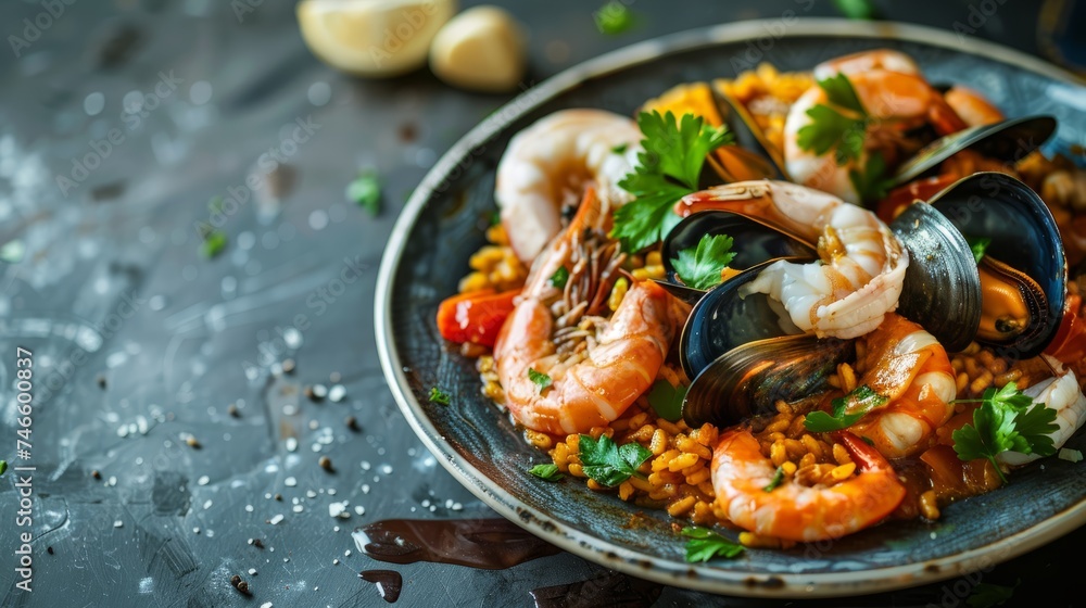 Savory Shrimp Paella, Spanish Culinary Classic