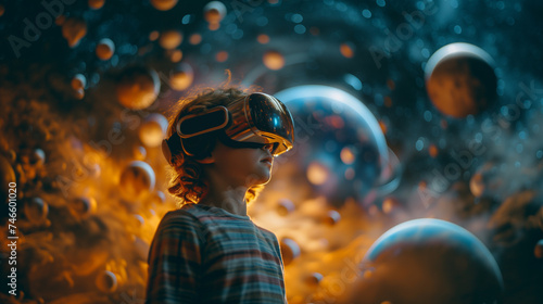 Augmented Exploration Kid Learns Solar System with VR Technology