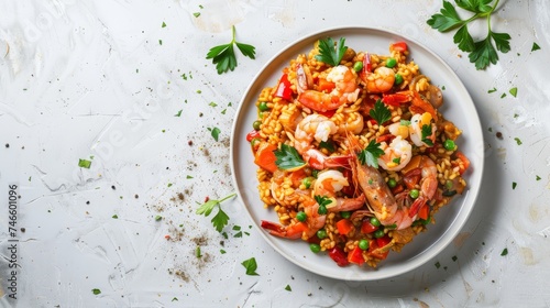 Traditional Spanish Paella - Succulent Seafood and Saffron Rice