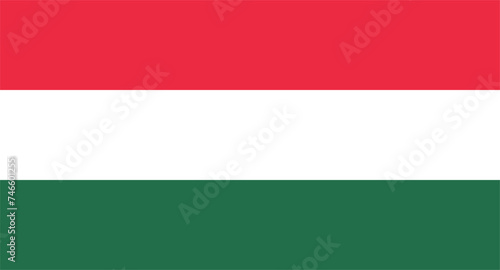 vector illustration of the flag of Hungary