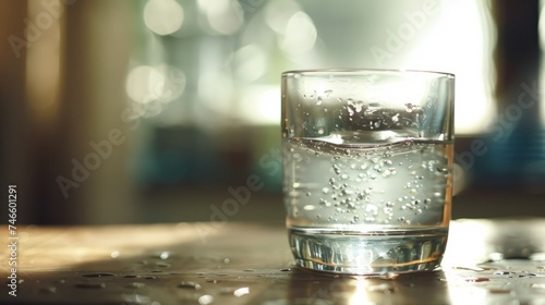 Refreshing Glass of Water with Natural Light