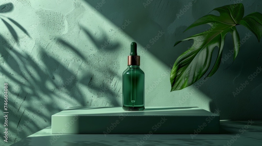 green cosmetic dropper bottle - minimalist mockup template green cosmetic dropper bottle - minimalist mockup template