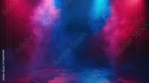 Dark Blue and Pink Color Abstract Smoke Background. © Suwanlee