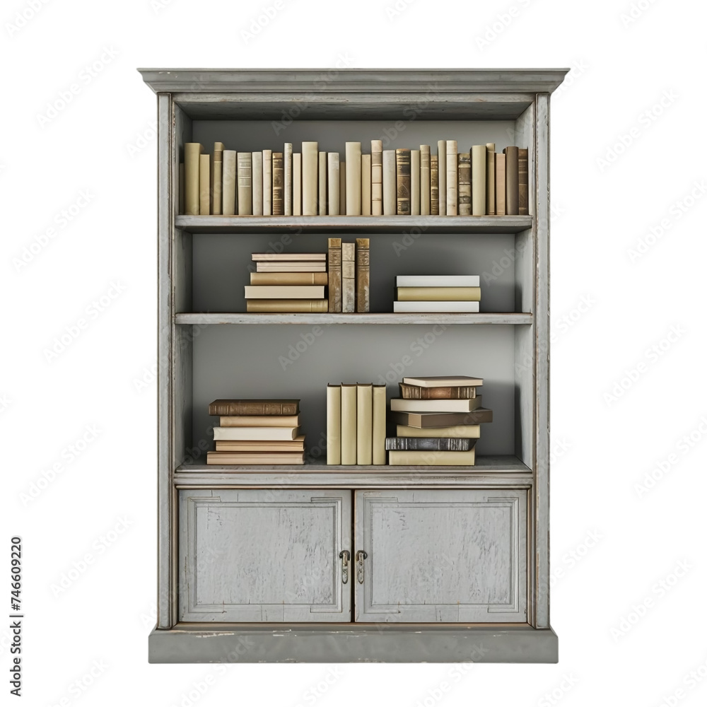 bookshelf isolated on white