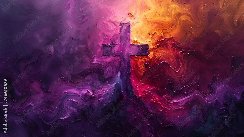 vivid ash cross at its heart, set on an abstract background vivid ash cross at its heart, set on an abstract background