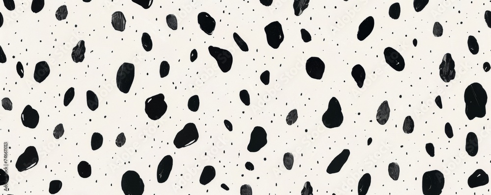 Black and White Dalmatian Print Pattern