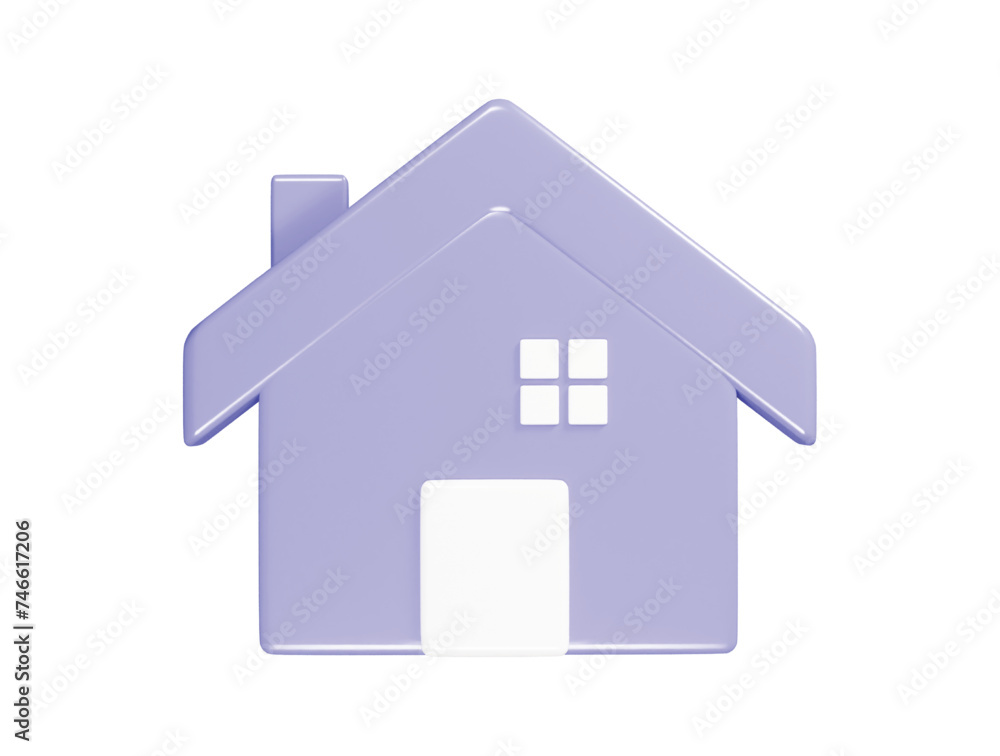Home icon 3d render illustration Home icon 3d render illustration