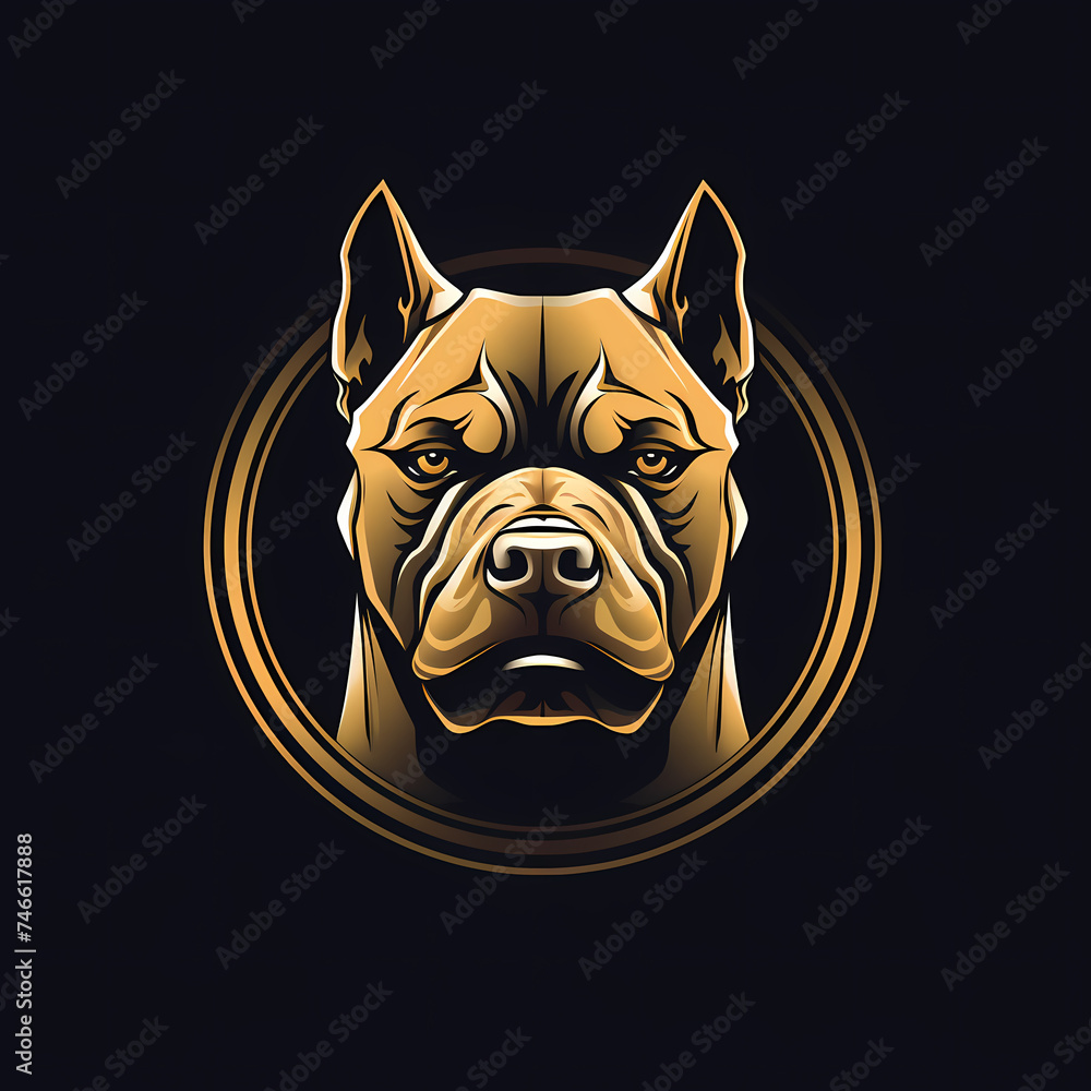 logo illustration of pitbull