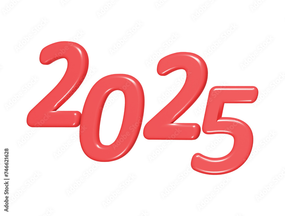2025 icon 3d render illustration 2025 icon 3d render illustration
