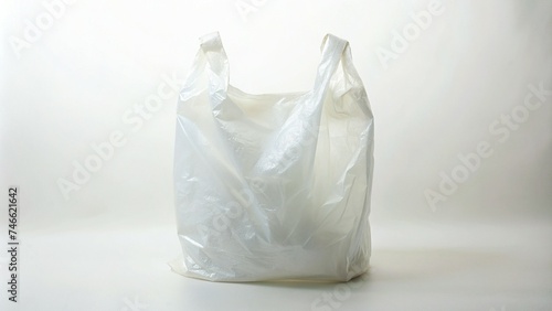 Plastic Bag with Copy Space on White Background - Eco-Friendly Packaging Solution