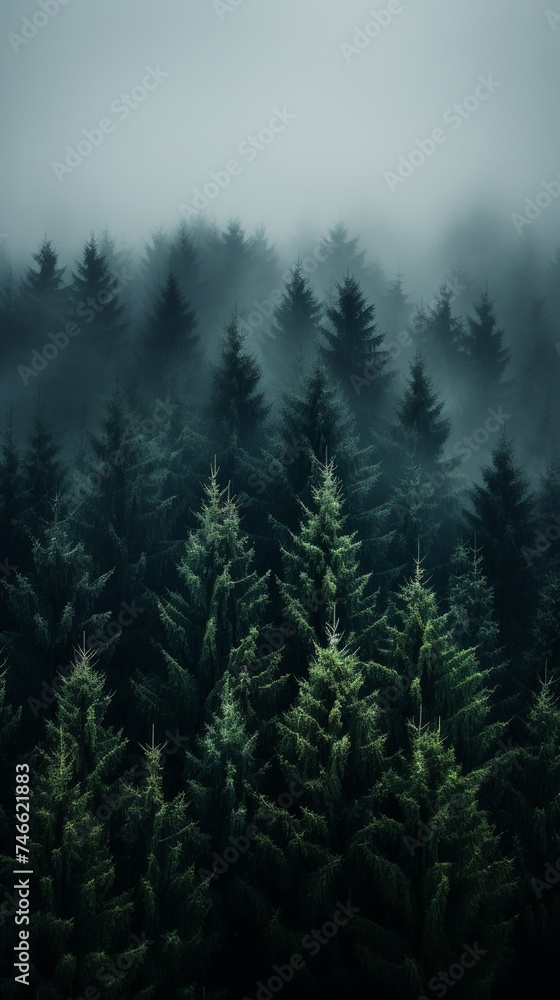 Mobile wallpaper in a natural green environment