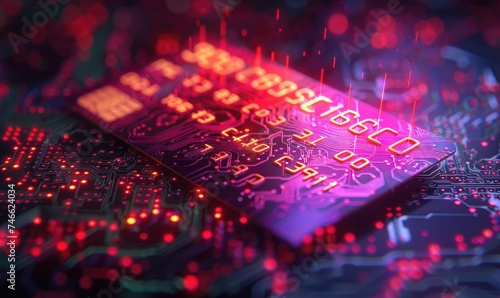 A credit card and binary co...
