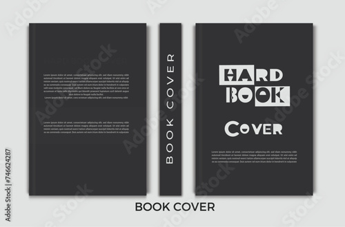 creative typography hard KDP book cover design template. 