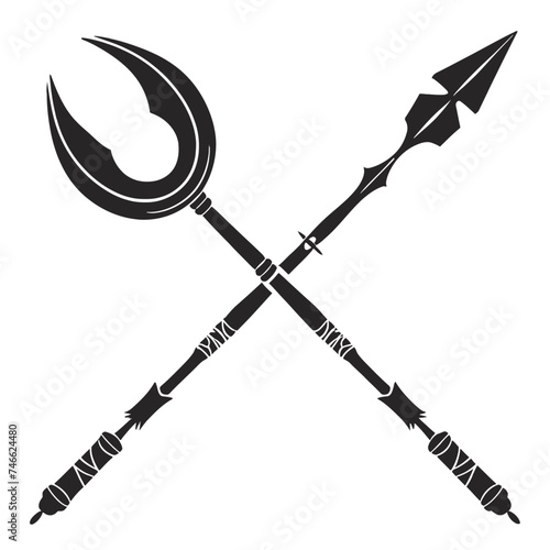 Monochrome poseidon vector