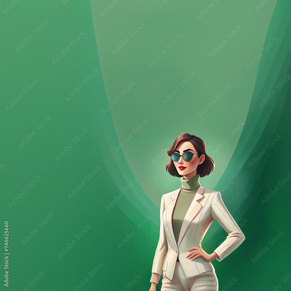 Full Length Of Stylish Multicultural Women In Suit Sitting On White Suitcases Full Length Of Stylish Multicultural Women In Suit Sitting On White Suitcases