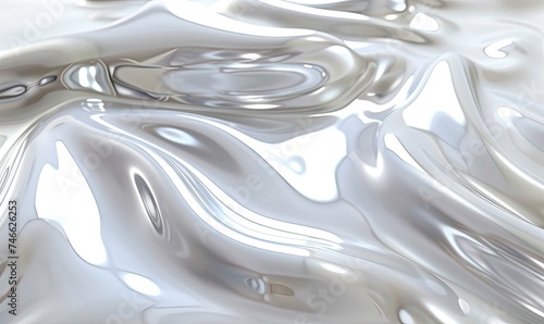 The close up of a glossy metal surface in white color with a soft focus. illustration of exuberant