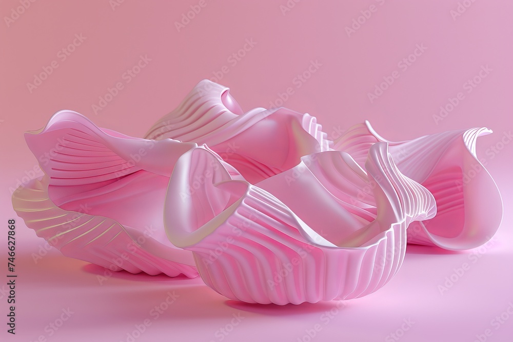 Abstract pink shapes background. Abstraction