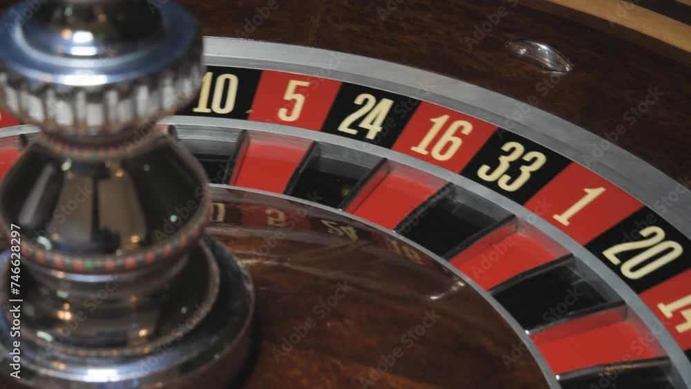 rotating casino roulette wheel. close-up. gambling rotating casino roulette wheel. close-up. gambling