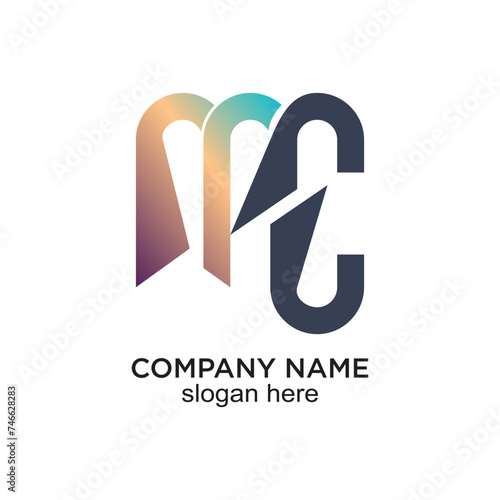 Wallpaper Mural Company name logo design simple concept Premium Vector Torontodigital.ca