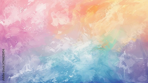 painting of pastel pink blue gradient background