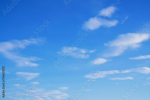 blue sky with clouds . nature background