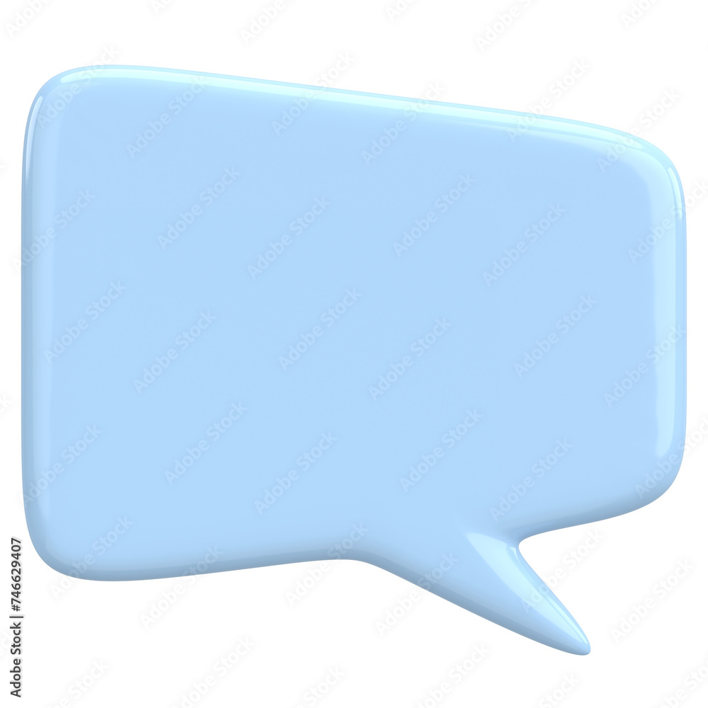 Speech Bubble. Text Box. 3D Illustration. Speech Bubble. Text Box. 3D Illustration.