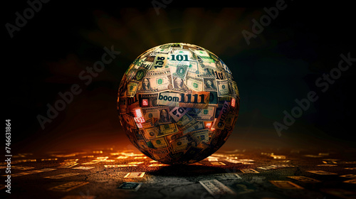 Global Currency Symbol Globe photo