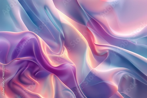 A soft and gentle abstract that resembles fluid art, with pastel pink and purple waves that could be used as a soothing background for mental health websites or relaxation-focused social media content