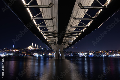 Under Haliç subway bridge istanbul Constantinople © Azad