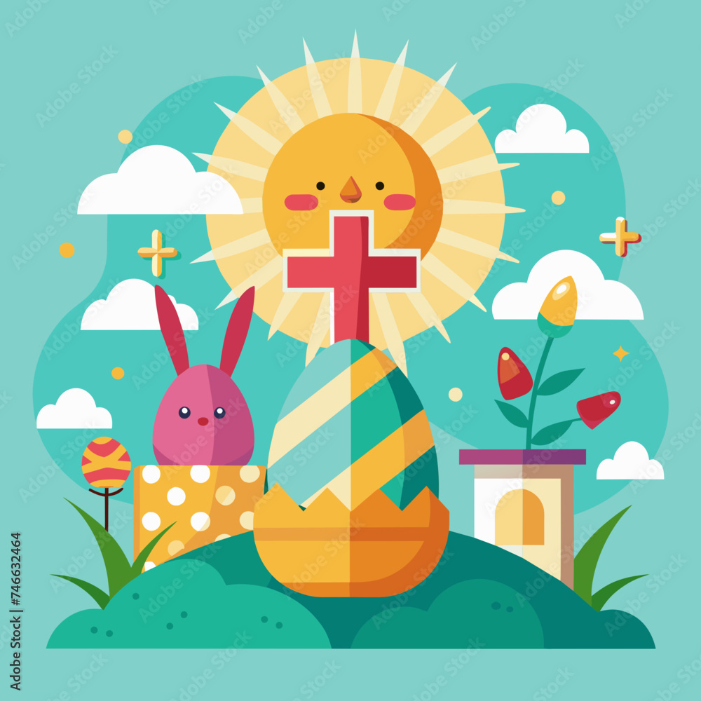 Fototapeta premium Easter Monday vector illustrator design