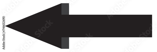 3d Black Arrow Right Direction Icon on a White Background, arrow icon Illustration Vector for your web site design. Arrow indicated the direction symbol. curved arrow sign