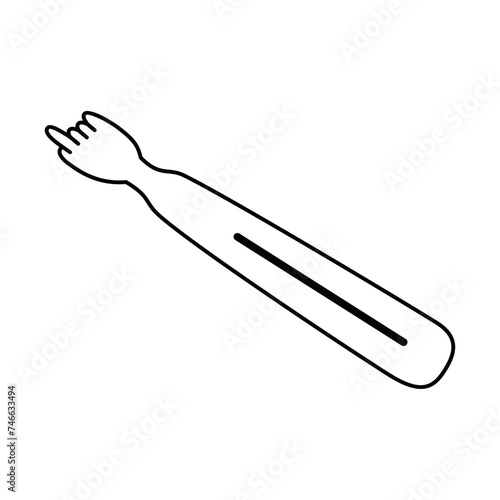 Vector Yad Jewish Pointer Torah Cartoon Illustration Isolated
