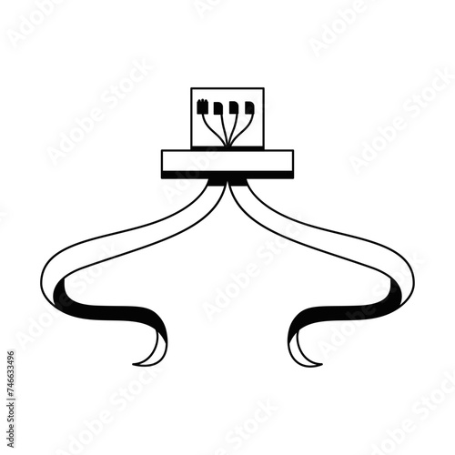Vector Jewish Tefillin Cartoon Illustration Isolated