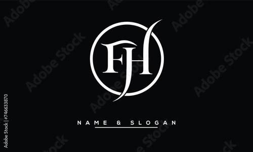 FH,  HF,  F,  H  Abstract  Letters  Logo  Monogram photo
