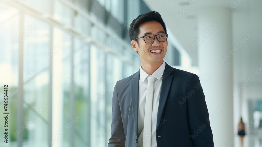 Smiling professional business person with copy space, simple background Smiling professional business person with copy space, simple background