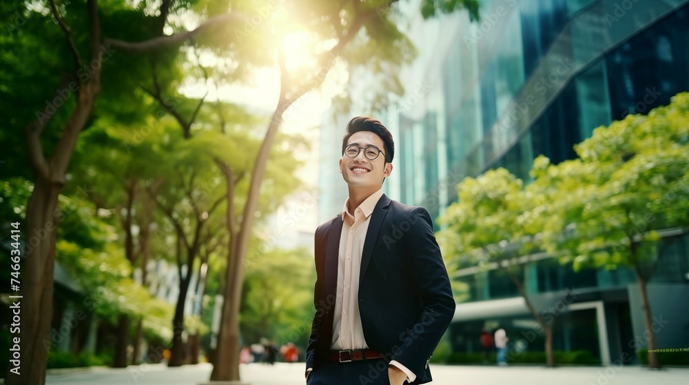 Smiling professional business person with copy space, simple background Smiling professional business person with copy space, simple background