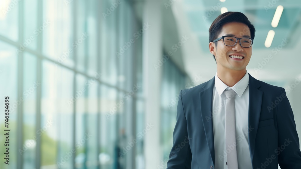 Smiling professional business person with copy space, simple background Smiling professional business person with copy space, simple background