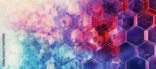 large hexagons abstract background in the style of mathematical structure Generative AI