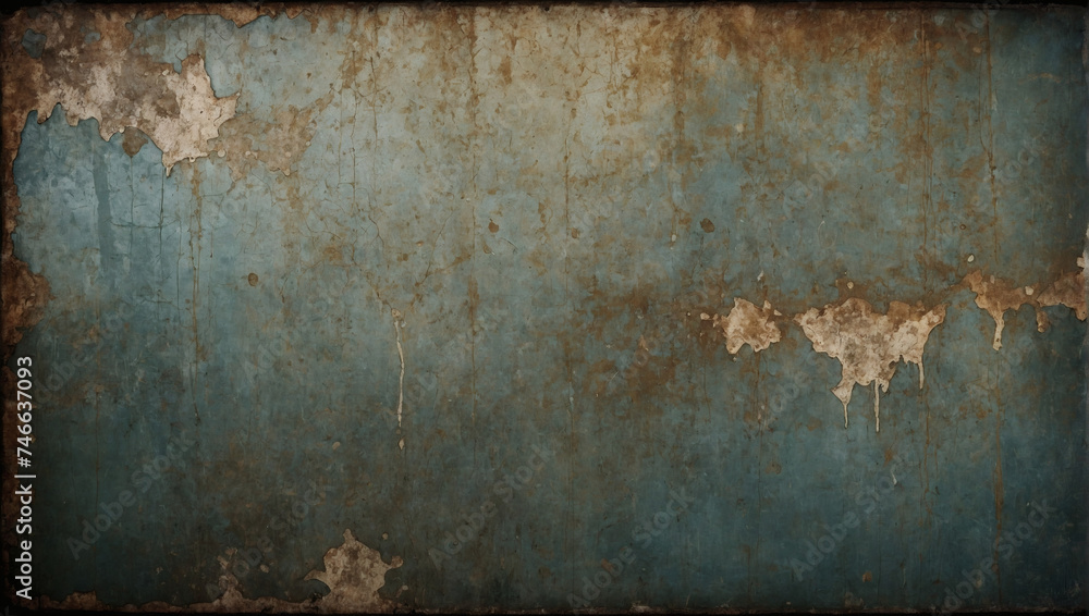 Antique grunge surface. Faded overlay with a transparent backdrop. Weathered pattern sample - obrazy, fototapety, plakaty 