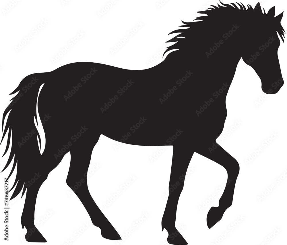 Obraz premium Horse Silhouettes Horse EPS Vector Strong Horse Clipart 