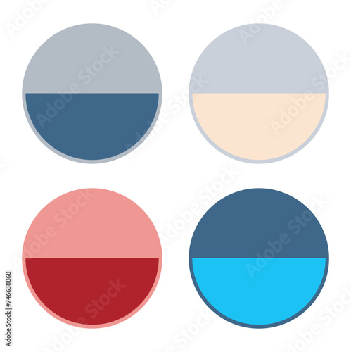 Icono en forma circular abstractas. Símbolos de ilustración. Vector 