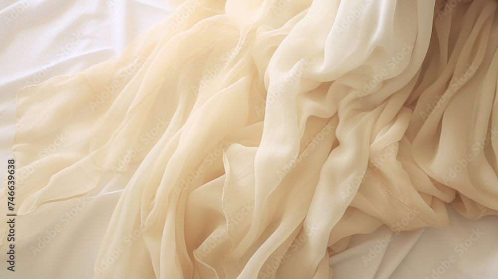 Fototapeta premium Crumpled pastel colored fabric background