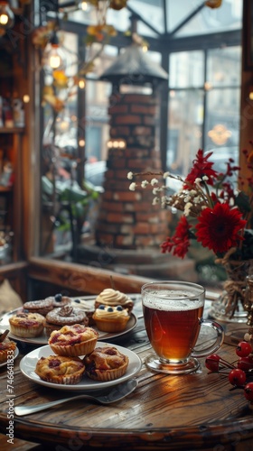 A table topped with plates of food and a glass of beer