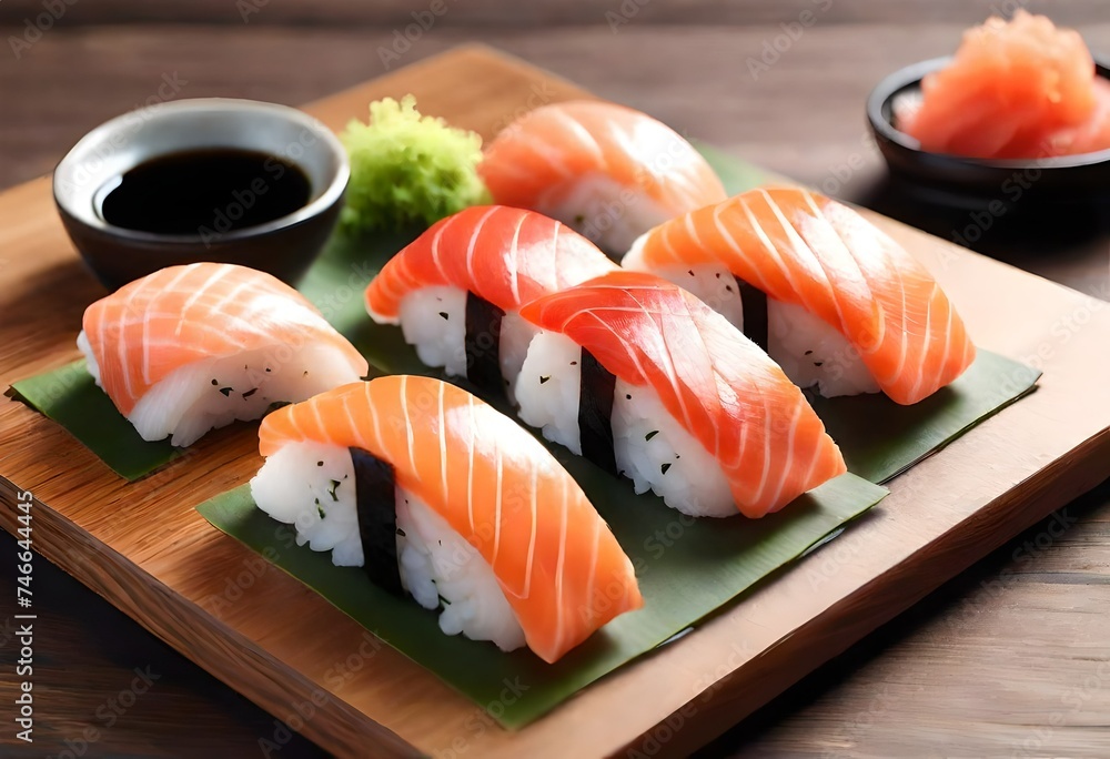 sushi and chopsticks sushi and chopsticks