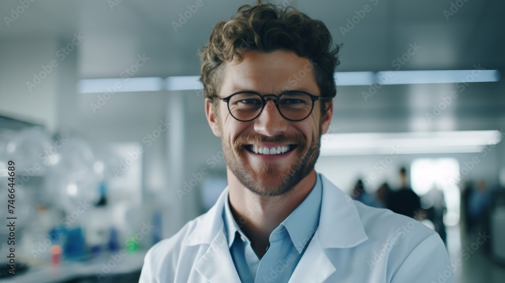 Chemist in action passion for atoms laboratory with sophisticated tools hint Chemist in action passion for atoms laboratory with sophisticated tools hint