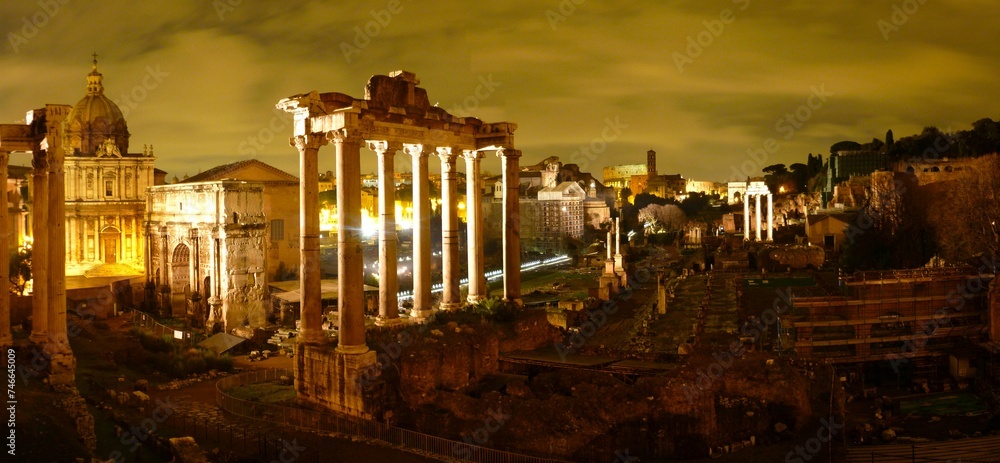 Night ruins in Rome