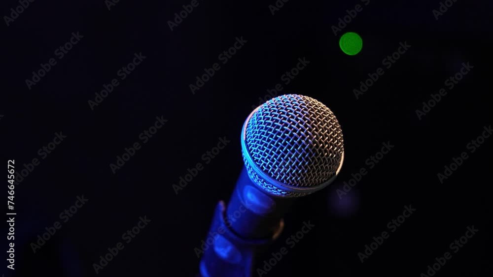 High-Quality Microphone for Podcasts, Streaming, and Voiceovers in Recording Studio. Isolated on black background for easy editing. Ideal for professional audio recording with superior sound quality. High-Quality Microphone for Podcasts, Streaming, and Voiceovers in Recording Studio. Isolated on black background for easy editing. Ideal for professional audio recording with superior sound quality.