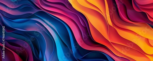 a colorful background with flowing lines Generative AI
